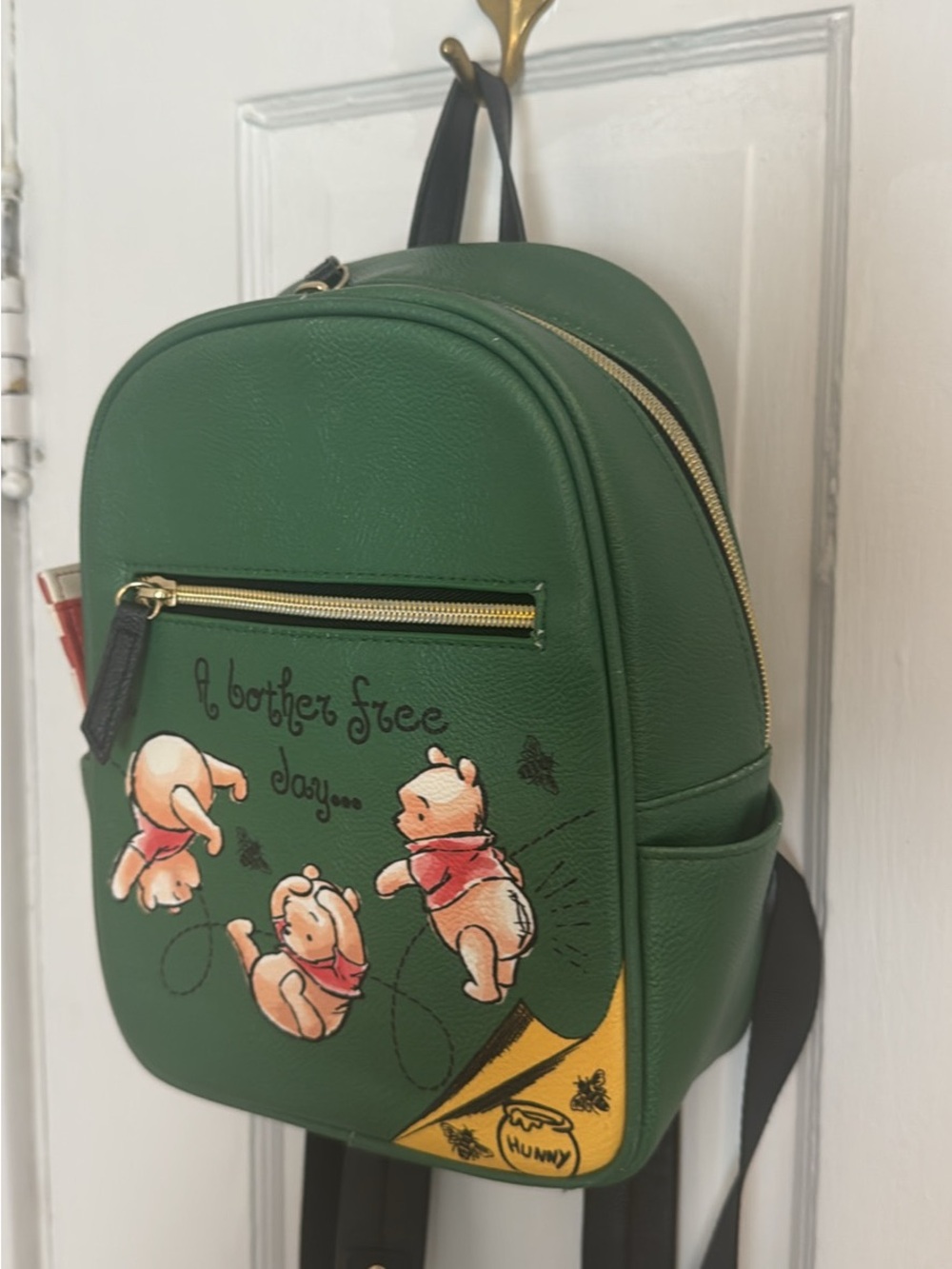 Danielle Nicole Green Winnie the Pooh Mini Backpack with Gold Hardware